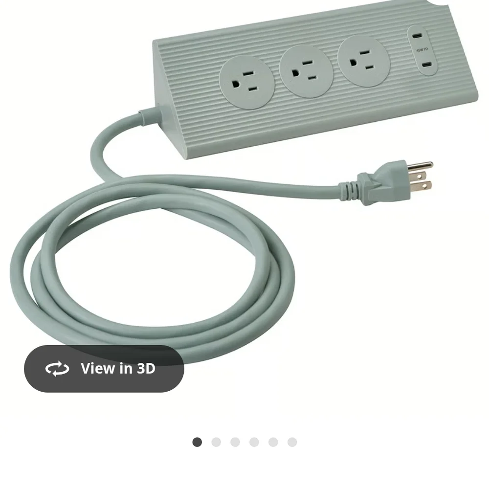 Ikea Gray Power Strip with Cord
